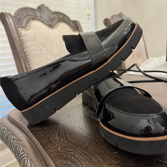 Dr. Scholl’s Watson Black Loafer Size 7.5 M Wedge Heel - Picture 3 of 7